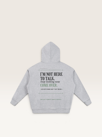 Flower Gray - THE WAY YOU'RE LOOKING AT ME HOODIE, WEARCAPTION heavyweight oversized back view