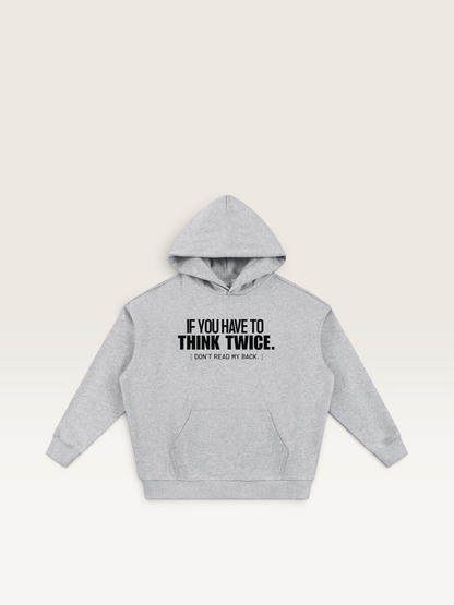 Flower Gray - DON'T READ MY BACK HOODIE, WEARCAPTION heavyweight oversized front view