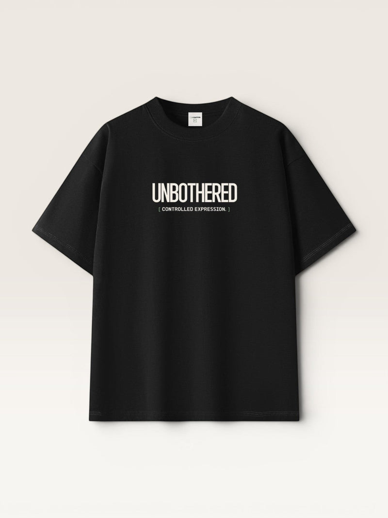 Black - UNBOTHERED TEE, oversized heavyweight cotton