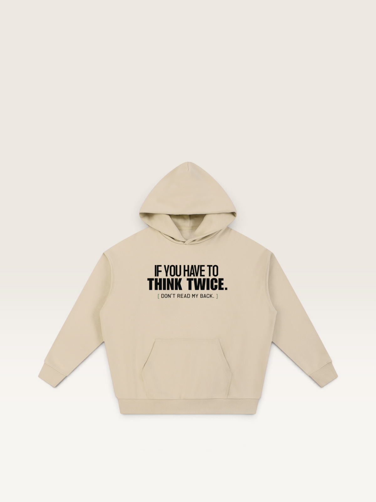Apricot - DON'T READ MY BACK HOODIE, WEARCAPTION heavyweight oversized front view