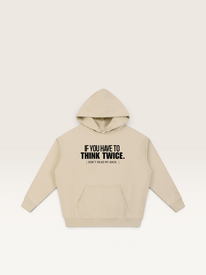 Apricot - DON'T READ MY BACK HOODIE, WEARCAPTION heavyweight oversized front view