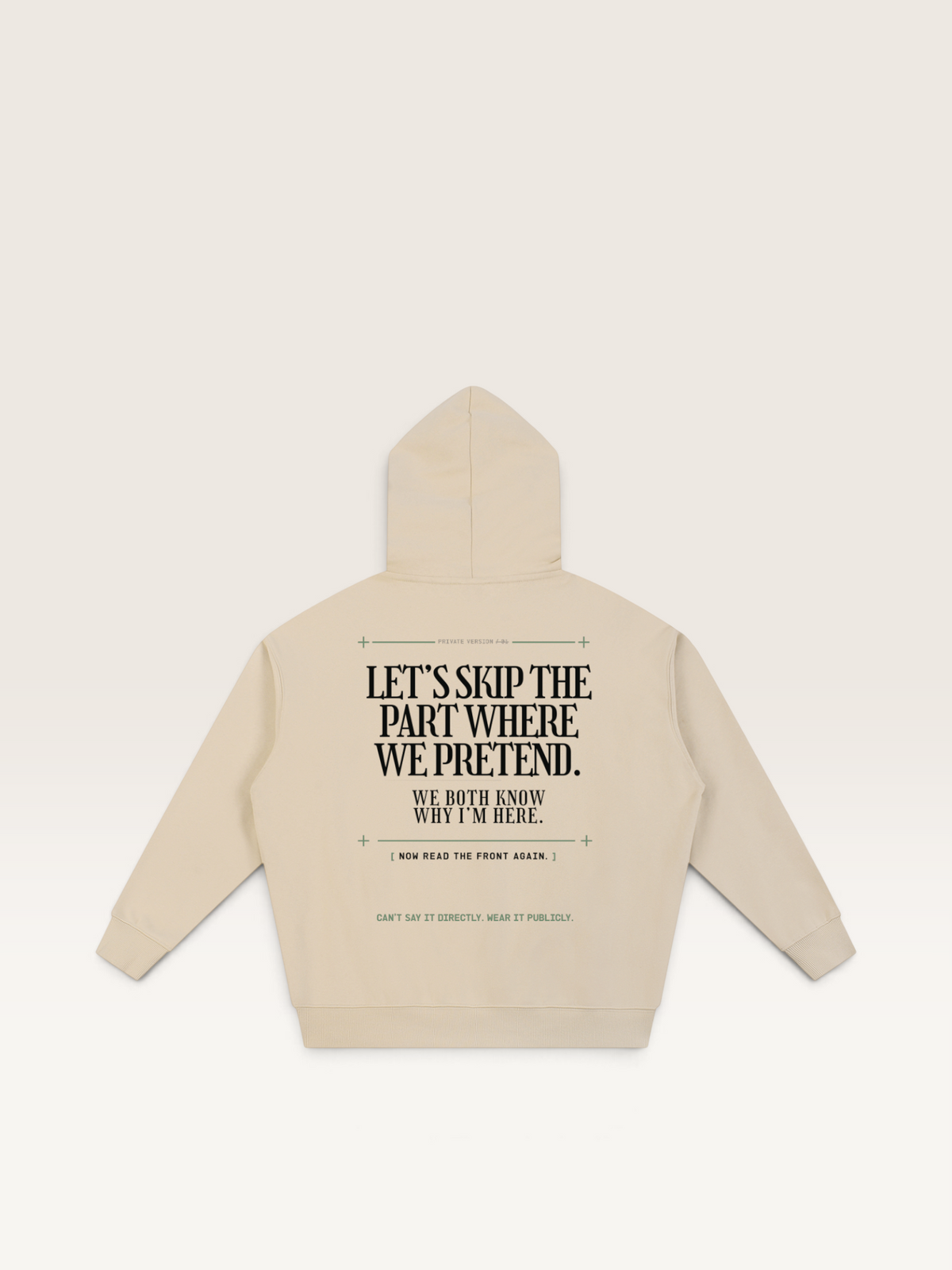 Apricot - I'LL STAY IF YOU ASK HOODIE, WEARCAPTION heavyweight oversized back view