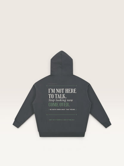 Dark Gray - THE WAY YOU'RE LOOKING AT ME HOODIE, WEARCAPTION heavyweight oversized back view