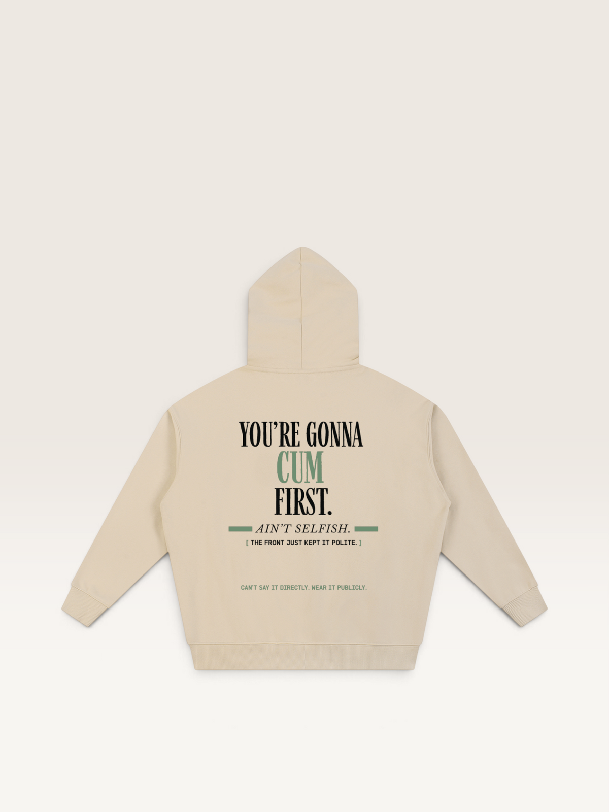 Apricot - YOU'LL LEAVE MARKS HOODIE, WEARCAPTION heavyweight oversized back view