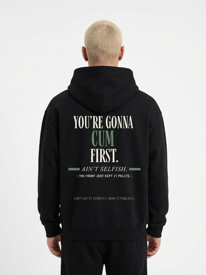 Black - YOU'LL LEAVE MARKS HOODIE, WEARCAPTION heavyweight oversized back view