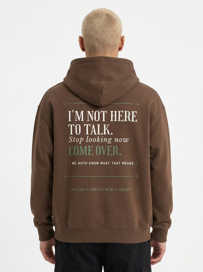 Coffee - THE WAY YOU'RE LOOKING AT ME HOODIE, WEARCAPTION heavyweight oversized back view