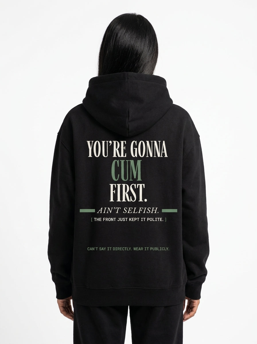 Black - YOU'LL LEAVE MARKS HOODIE, WEARCAPTION heavyweight oversized back view