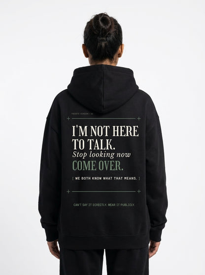 Black - THE WAY YOU'RE LOOKING AT ME HOODIE, WEARCAPTION heavyweight oversized back view