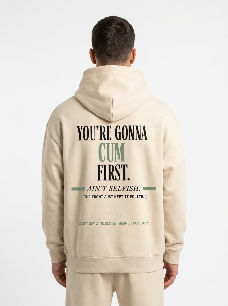 Apricot - YOU'LL LEAVE MARKS HOODIE, WEARCAPTION heavyweight oversized back view