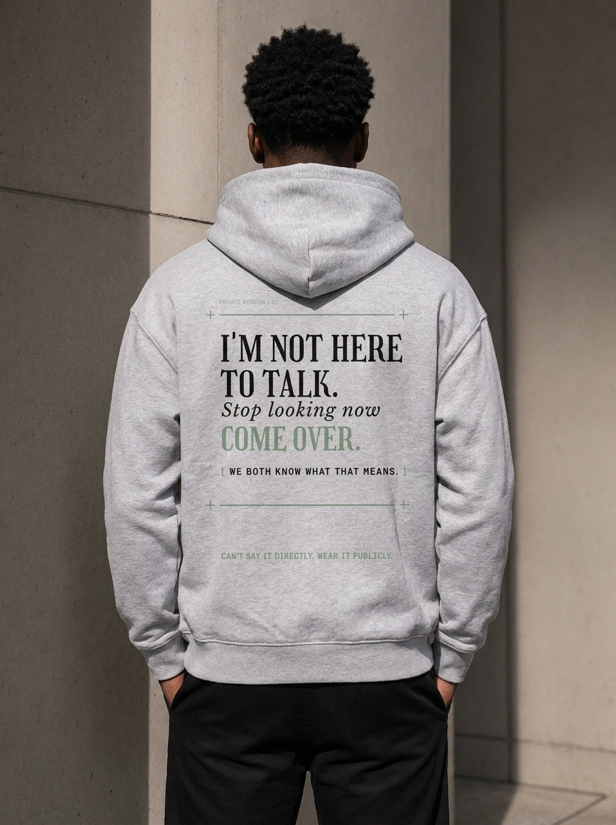 Flower Gray - THE WAY YOU'RE LOOKING AT ME HOODIE, WEARCAPTION heavyweight oversized back view