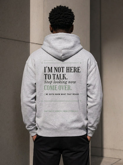 Flower Gray - THE WAY YOU'RE LOOKING AT ME HOODIE, WEARCAPTION heavyweight oversized back view