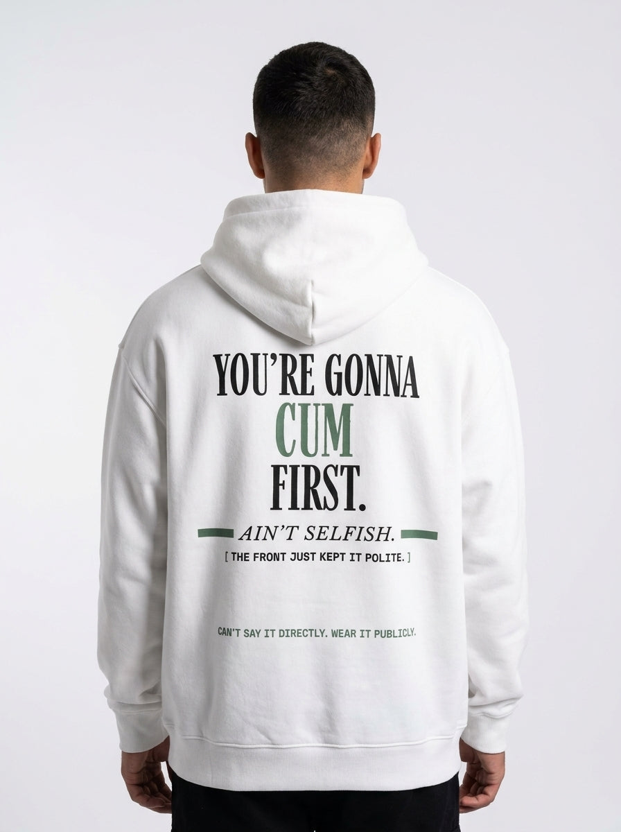 White - YOU'LL LEAVE MARKS HOODIE, WEARCAPTION heavyweight oversized back view