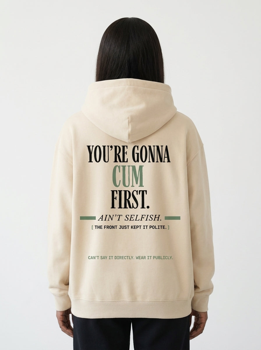 Apricot - YOU'LL LEAVE MARKS HOODIE, WEARCAPTION heavyweight oversized back view