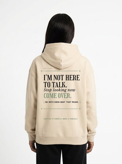 Apricot - THE WAY YOU'RE LOOKING AT ME HOODIE, WEARCAPTION heavyweight oversized back view