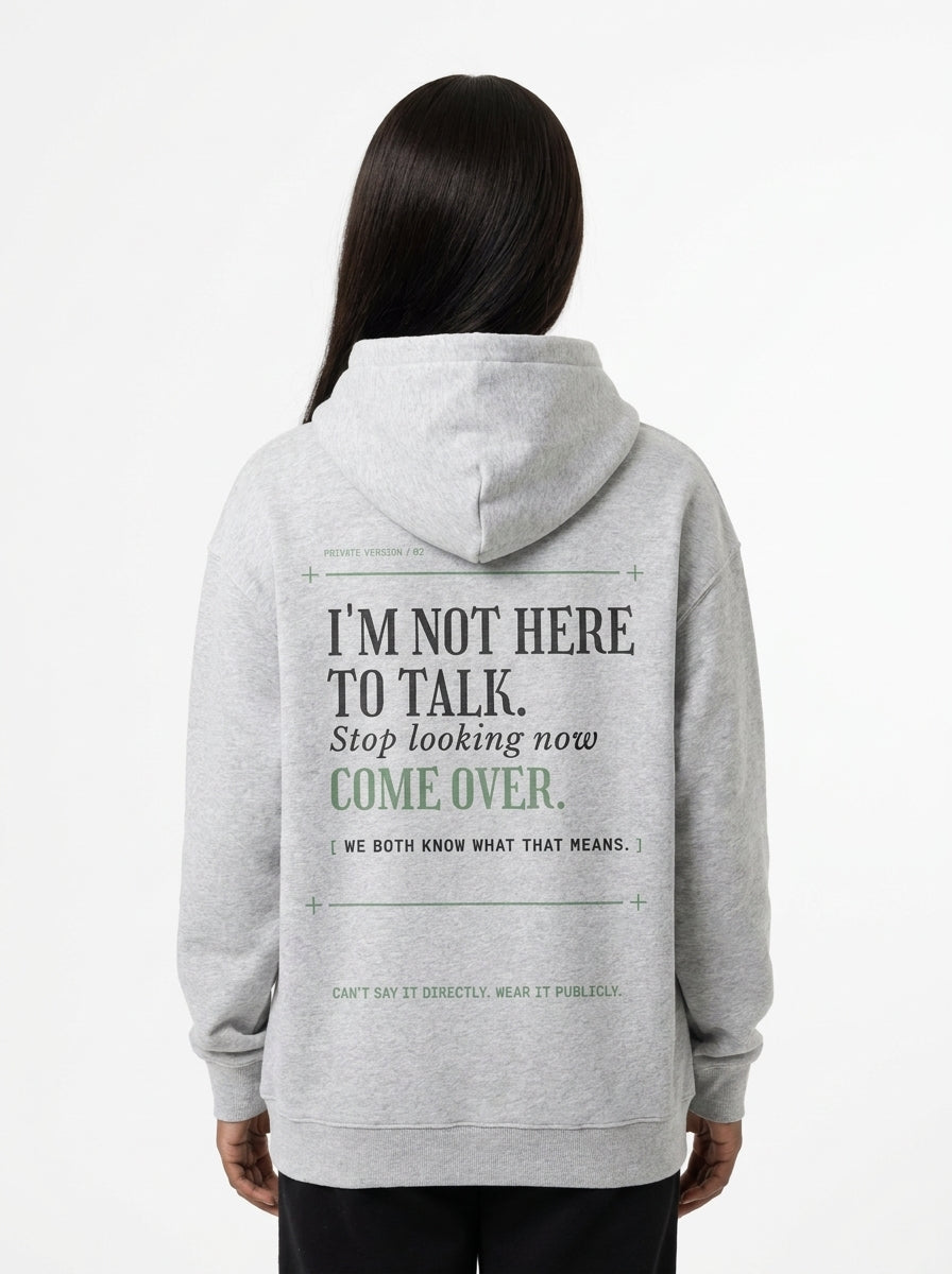 Flower Gray - THE WAY YOU'RE LOOKING AT ME HOODIE, WEARCAPTION heavyweight oversized back view
