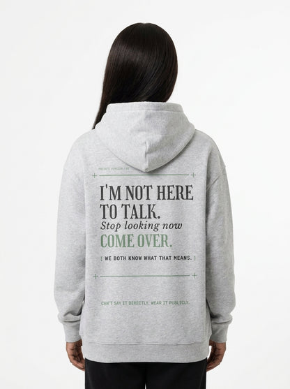 Flower Gray - THE WAY YOU'RE LOOKING AT ME HOODIE, WEARCAPTION heavyweight oversized back view
