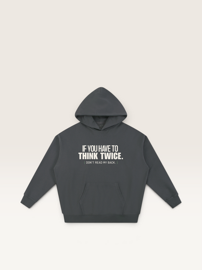 Dark Gray - DON'T READ MY BACK HOODIE, WEARCAPTION heavyweight oversized front view