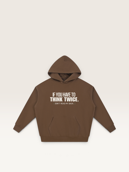 Coffee - DON'T READ MY BACK HOODIE, WEARCAPTION heavyweight oversized front view