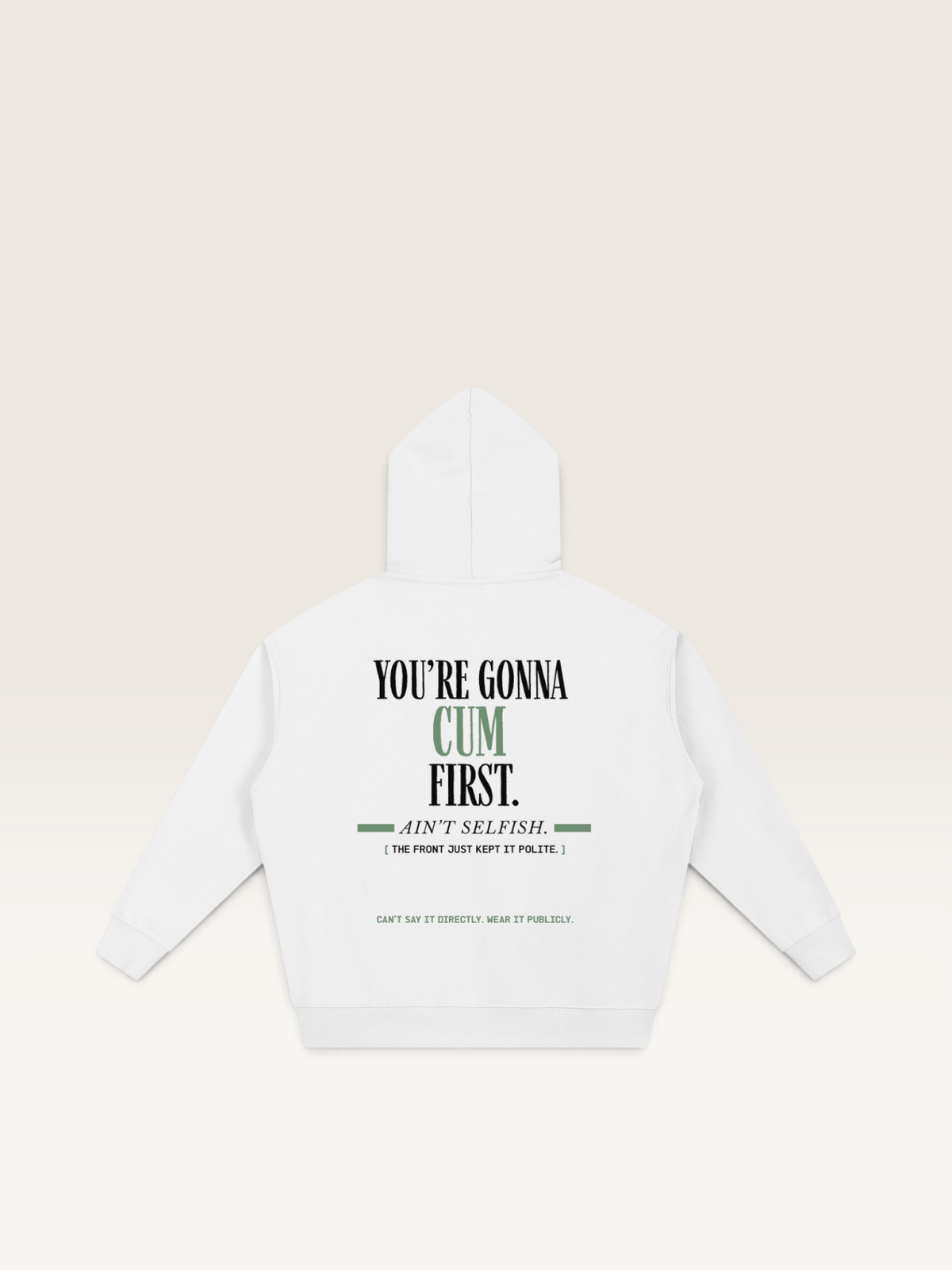 White - YOU'LL LEAVE MARKS HOODIE, WEARCAPTION heavyweight oversized back view