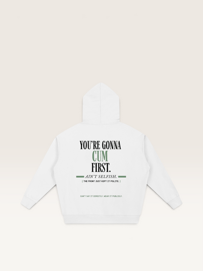 White - YOU'LL LEAVE MARKS HOODIE, WEARCAPTION heavyweight oversized back view