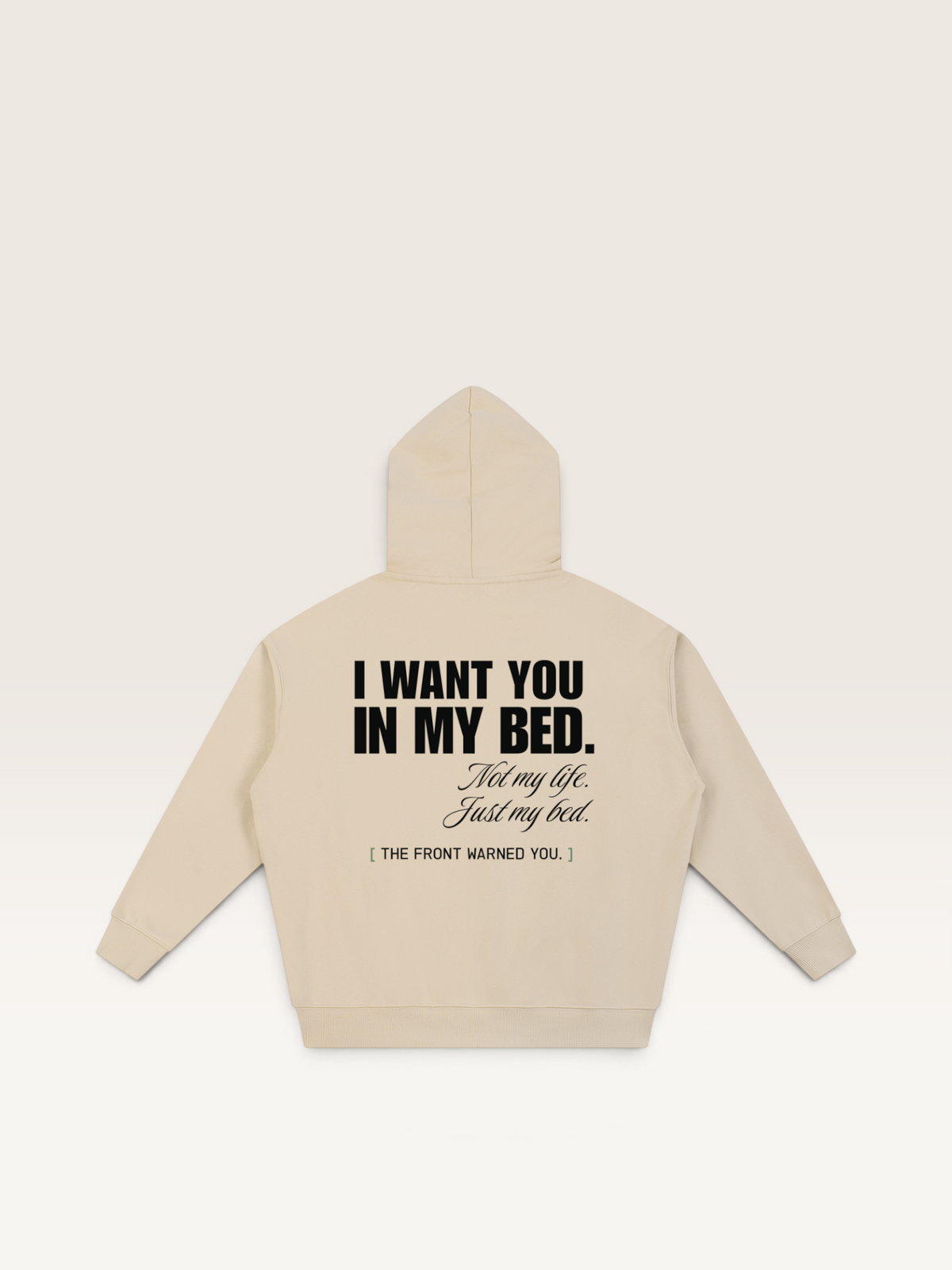 Apricot - DON'T READ MY BACK HOODIE, WEARCAPTION heavyweight oversized back view