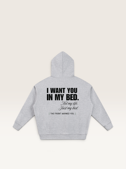 Flower Gray - DON'T READ MY BACK HOODIE, WEARCAPTION heavyweight oversized back view
