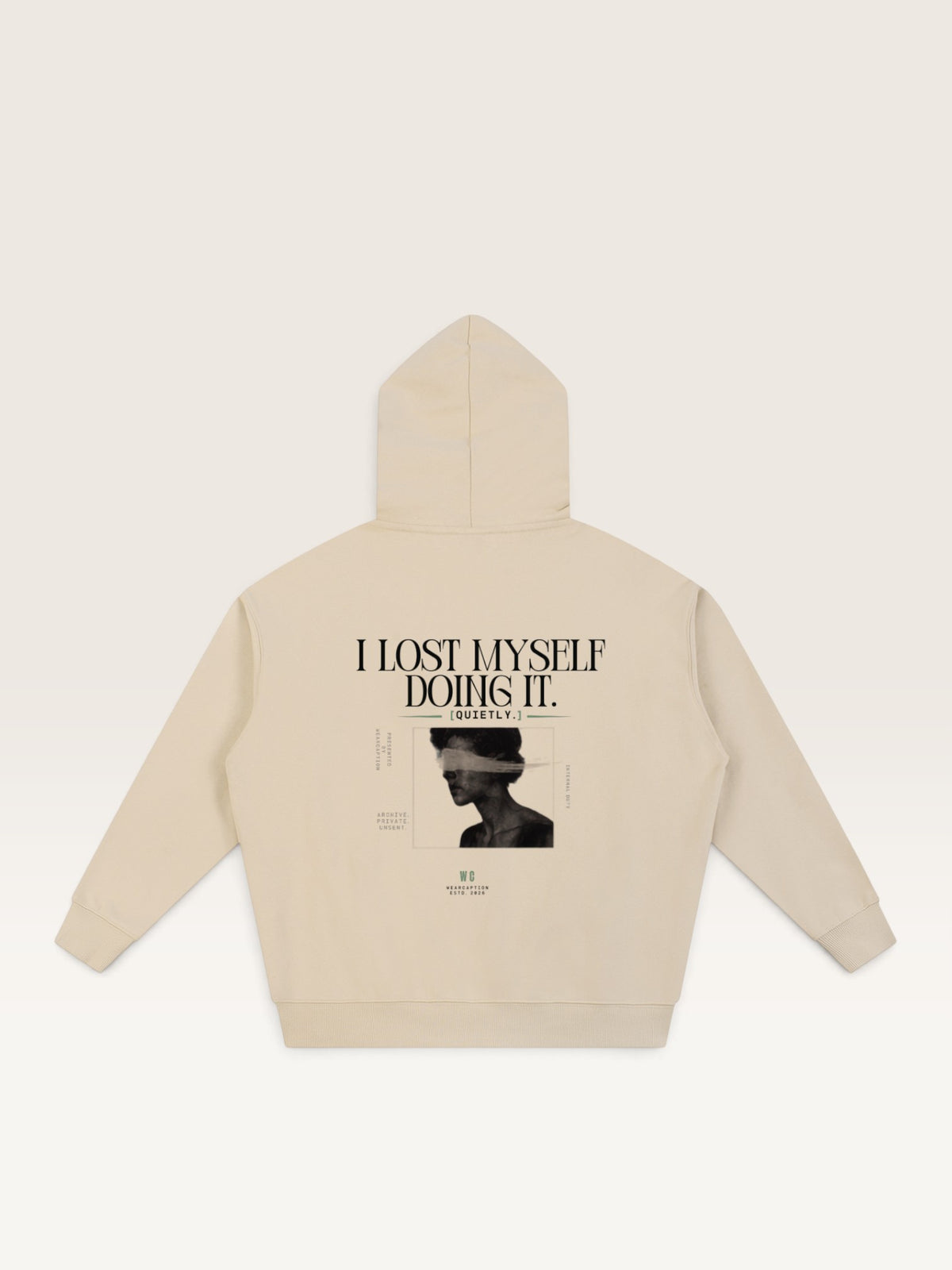 Apricot - I MADE YOU PROUD HOODIE, oversized heavyweight cotton-poly fleece