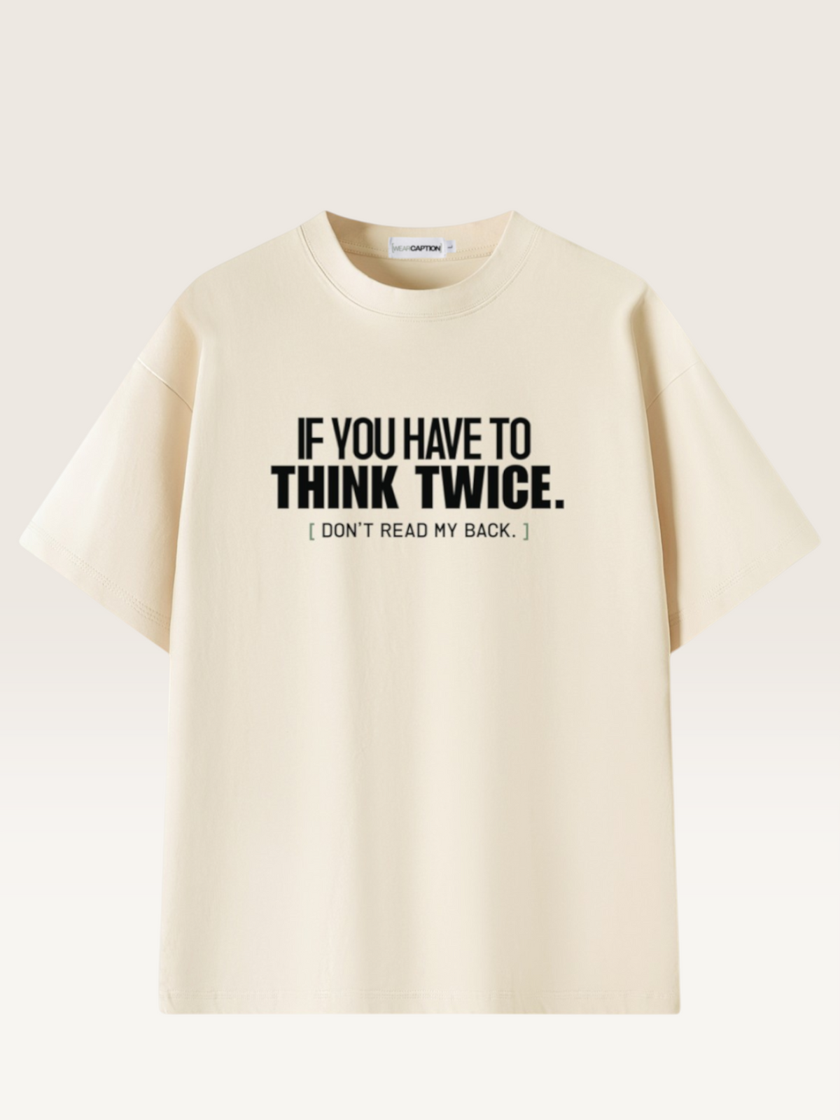 Mild Apricot - DON'T READ MY BACK TEE, WEARCAPTION heavyweight oversized front view