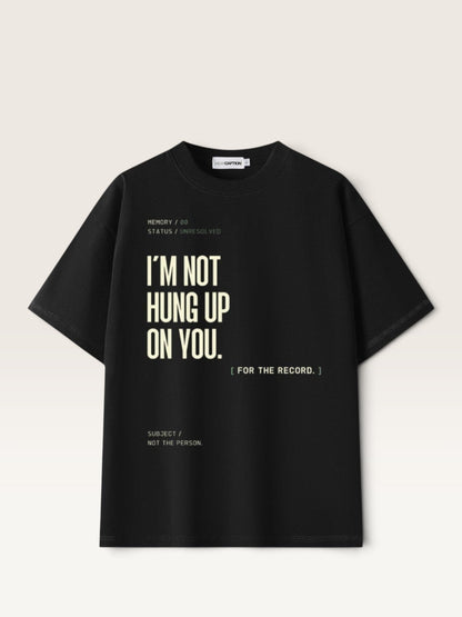 Black  WEARCAPTION heavyweight black cotton oversized t-shirt with white graphic text print on the front