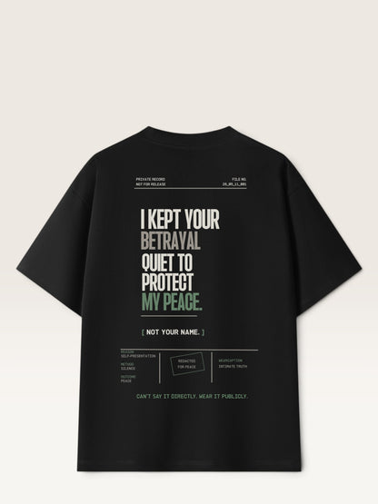 Black WEARCAPTION  heavyweight cotton oversized t-shirt with NOTHING HAPPENED PUBLIC VERSION graphic print