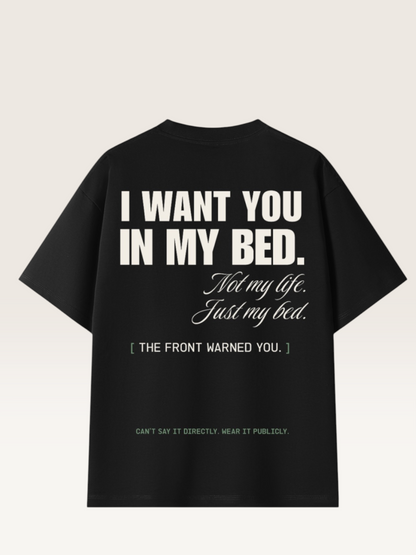 Black - DON'T READ MY BACK TEE, WEARCAPTION heavyweight oversized back view