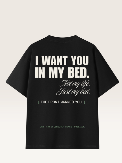 Black - DON'T READ MY BACK TEE, WEARCAPTION heavyweight oversized back view