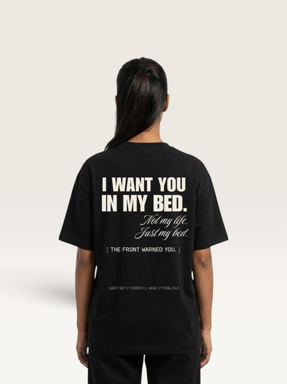 Black - DON'T READ MY BACK TEE, WEARCAPTION heavyweight oversized back view