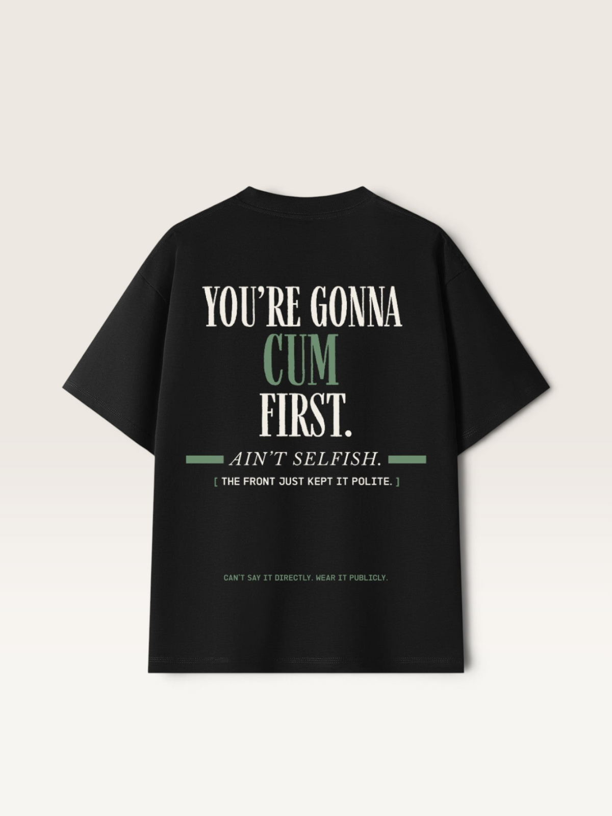 Black - YOU'LL LEAVE MARKS TEE, WEARCAPTION heavyweight oversized back view
