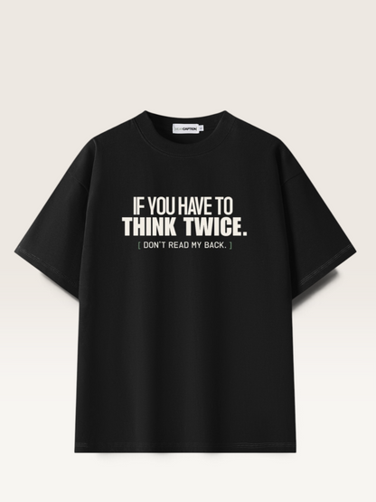Black - DON'T READ MY BACK TEE, WEARCAPTION heavyweight oversized front view