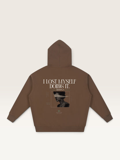 Coffee - I MADE YOU PROUD HOODIE, oversized heavyweight cotton-poly fleece