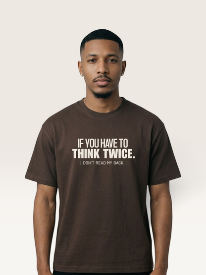 Coffee - DON'T READ MY BACK TEE, WEARCAPTION heavyweight oversized front view worn by man