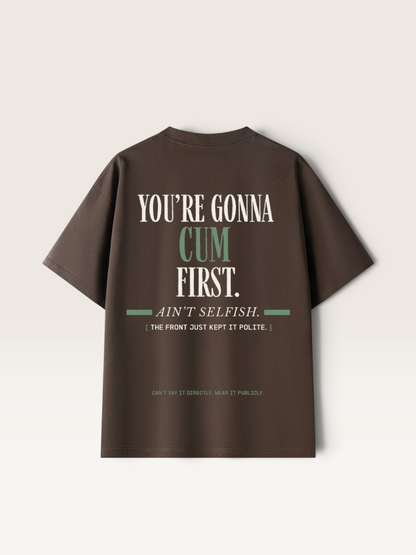 Coffee - YOU'LL LEAVE MARKS TEE, WEARCAPTION heavyweight oversized back view