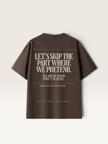 Coffee - I'LL STAY IF YOU ASK TEE, WEARCAPTION heavyweight oversized back view