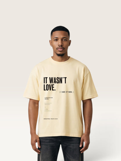 Apricot WEARCAPTION heavyweight cotton oversized t-shirt with white and green graphic text print on the back