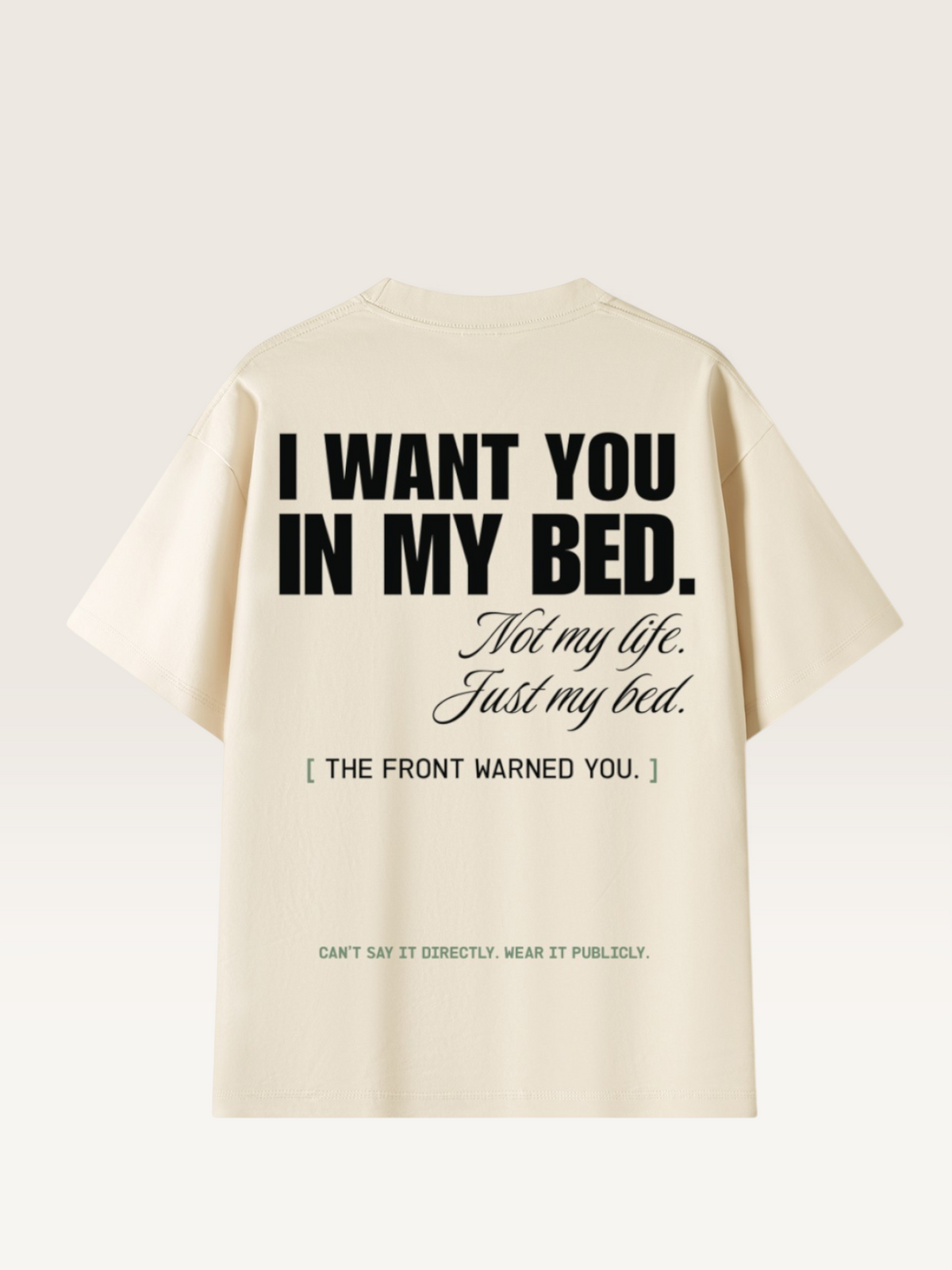 Mild Apricot - DON'T READ MY BACK TEE, WEARCAPTION heavyweight oversized back view