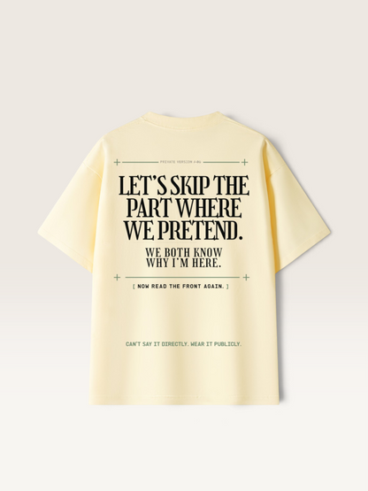 Apricot - I'LL STAY IF YOU ASK TEE, WEARCAPTION heavyweight oversized back view