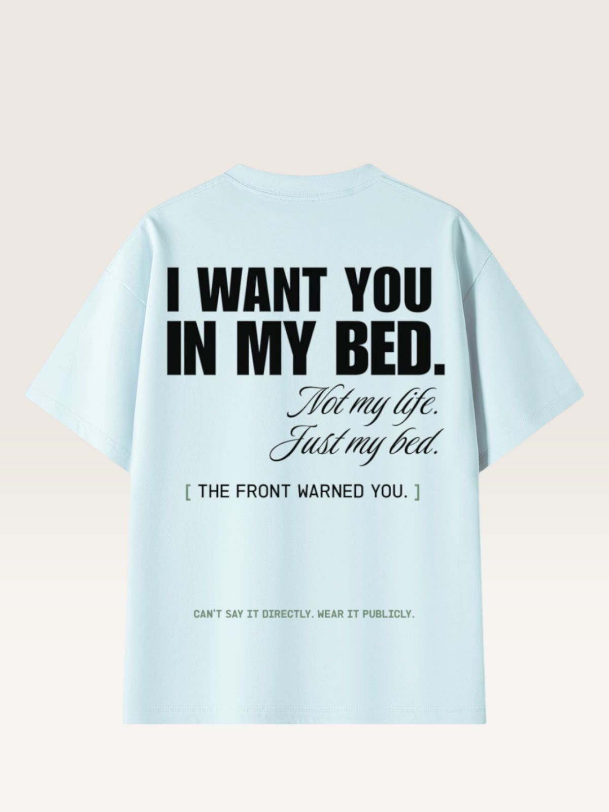 Sky Blue - DON'T READ MY BACK TEE, WEARCAPTION heavyweight oversized back view