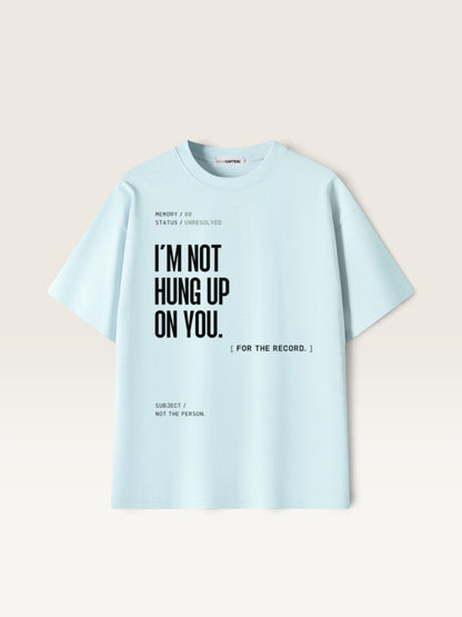 Sky Blue WEARCAPTION light blue heavyweight cotton oversized t-shirt with black typographic print on the front