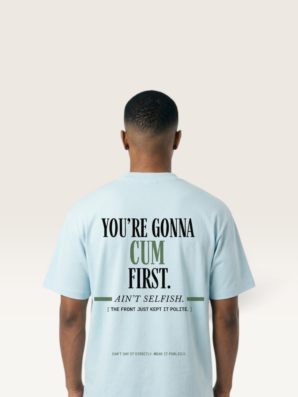Sky Blue - YOU'LL LEAVE MARKS TEE, WEARCAPTION heavyweight oversized back view