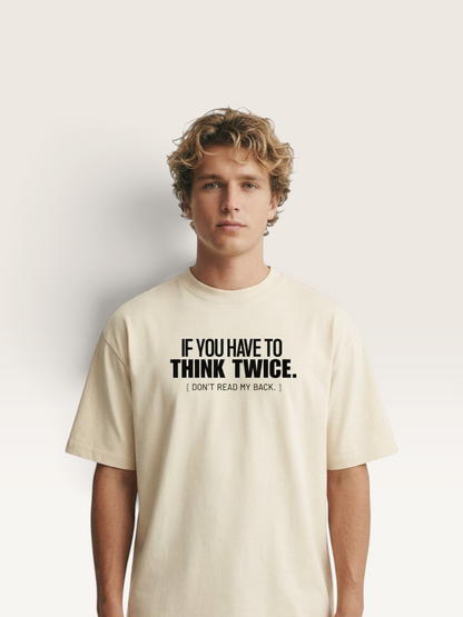 Mild Apricot - DON'T READ MY BACK TEE, WEARCAPTION heavyweight oversized editorial view worn by man