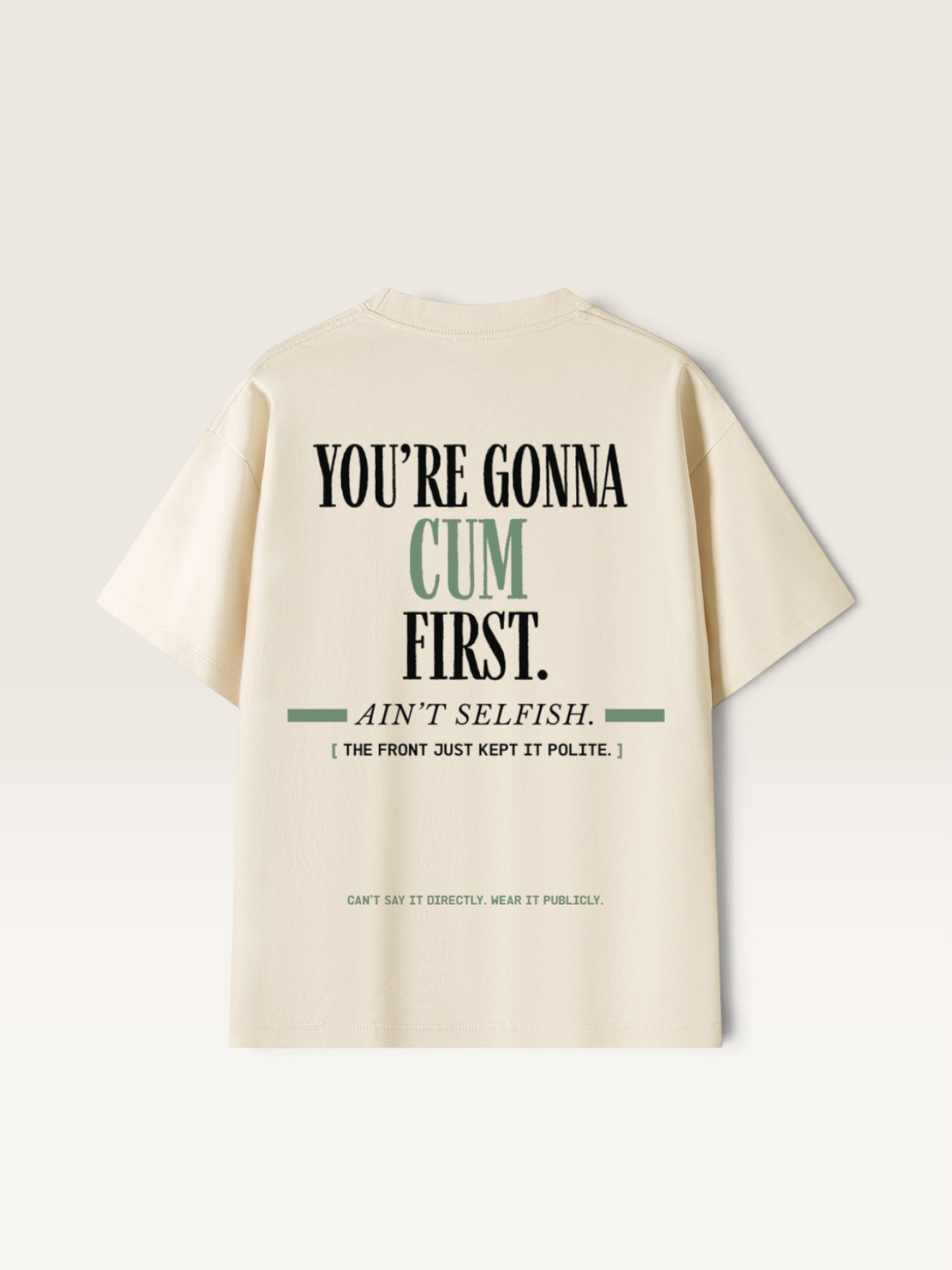 Mild Apricot - YOU'LL LEAVE MARKS TEE, WEARCAPTION heavyweight oversized back view