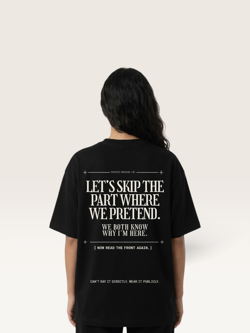 Black - I'LL STAY IF YOU ASK TEE, WEARCAPTION heavyweight oversized back view