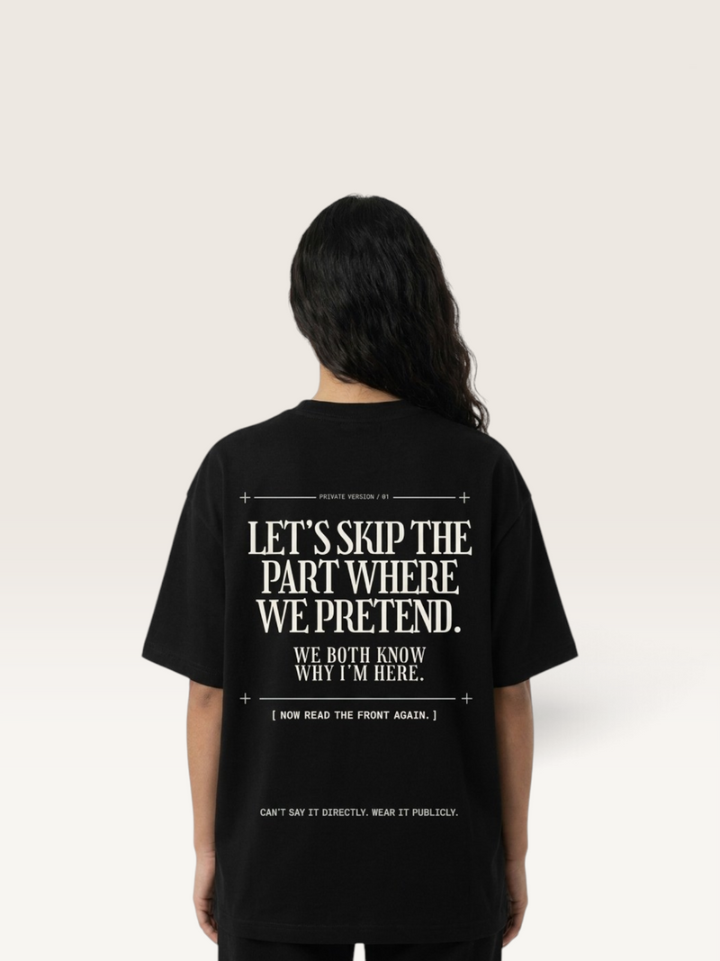 Black - I'LL STAY IF YOU ASK TEE, WEARCAPTION heavyweight oversized back view