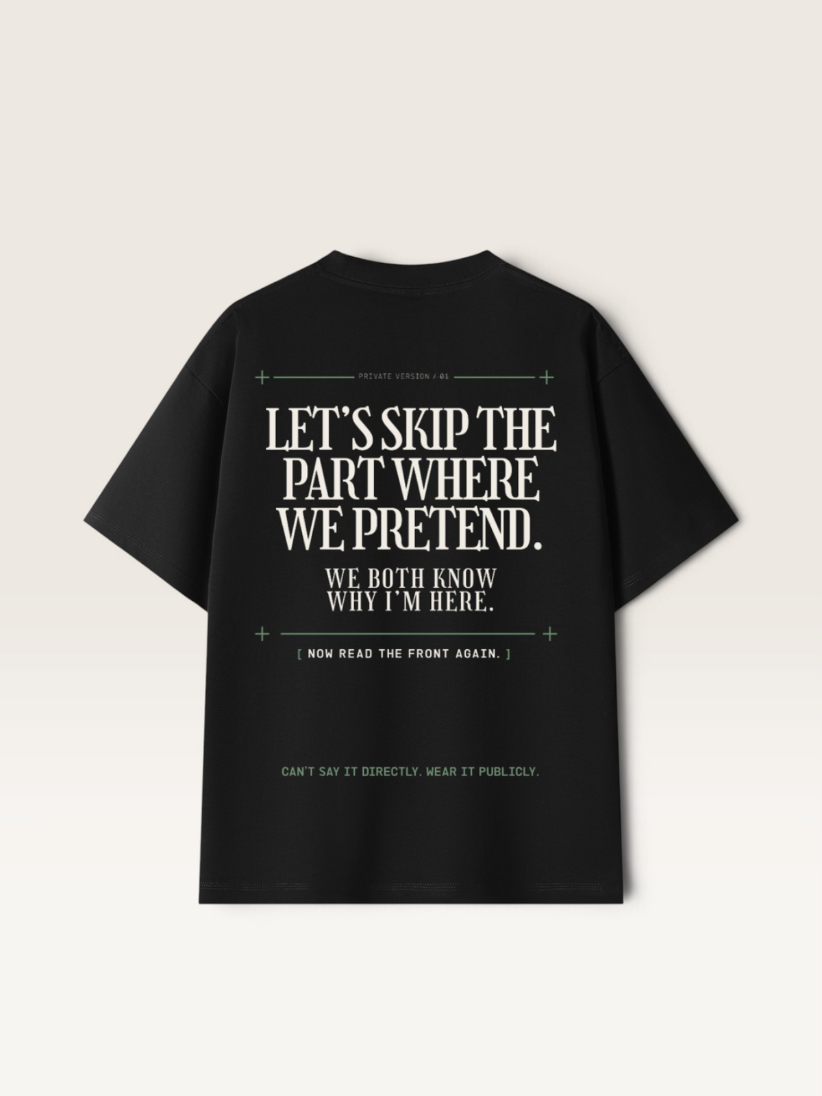 Black - I'LL STAY IF YOU ASK TEE, WEARCAPTION heavyweight oversized back view